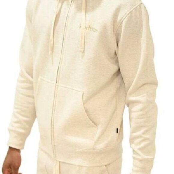Doctrine 'Core Dagger Facial' Zip Up Hoodie Heather Oatmeal Men's Size S NWT - Picture 3 of 6